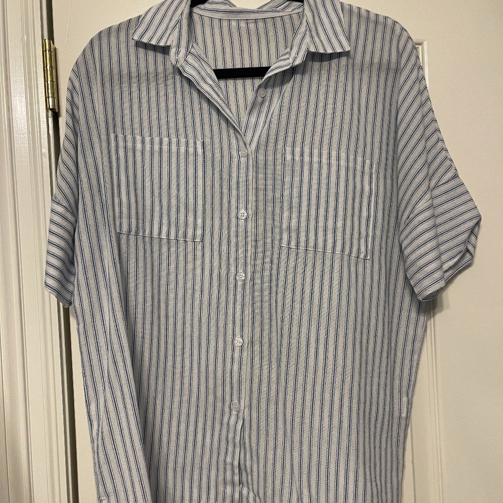 Striped Button Down Top